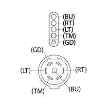 Optronics A57WH 5 Flat 7 Round 16" Cable Adaptor and Plug