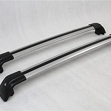 2 Pieces Cross Bars Fit for Audi Q3 2016 2017 2018 2019 2020 2021 Silver Cargo Baggage Luggage Roof Rack Crossbars