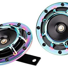 ZILMAKO 12V Universal Automobile Motorcycle Modified Multicolour Horn Speakers Klaxon Loudspeaker Claxon Motorcycle Accessories Metal
