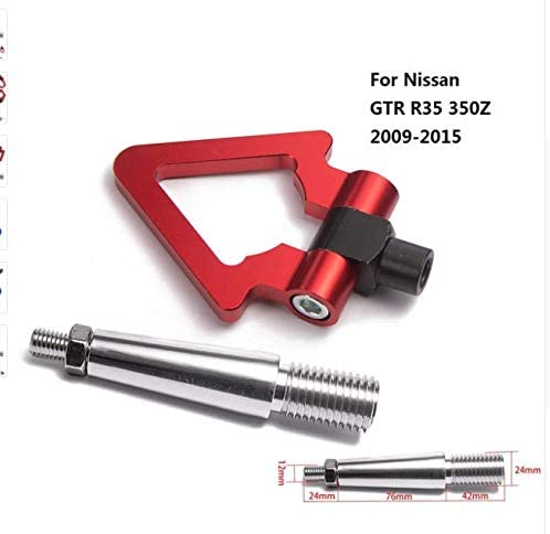 Jdm Aluminum Front/Rear Tow Hook Kit for Honda for Nissan GTR R35 350Z 09-15 TR-RTHLPH014 (green)