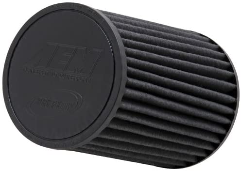 AEM 21-2028BF Universal DryFlow Clamp-On Air Filter: Round Tapered; 2.75 in (70 mm) Flange ID; 8 in (203 mm) Height; 6 in (152 mm) Base; 5.5 in (140 mm) Top
