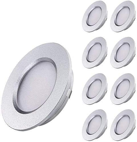 Greenclick RV LED Lights Interior, 12V Led RV Ceiling Dome Light 8 Pack Under Cabinet Lighting for 12 Volt RV Camper Trailer Boat Interior Lights (3000K Warm White)