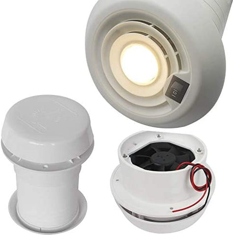 No-Branded Caravan Accessories RV Fan Roof Air Vent Grille Whit Fan Travel Trailer Van Cooling Air Vent Camper Motor Home Quiet Fan 12V SAHUA (Color : Strong Wind, Size : Free)