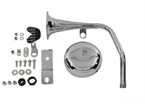 V-Twin 33-0699 - Trumpet Style 12 Volt Chrome Horn Kit