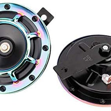 ZILMAKO 12V Universal Automobile Motorcycle Modified Multicolour Horn Speakers Klaxon Loudspeaker Claxon Motorcycle Accessories Metal