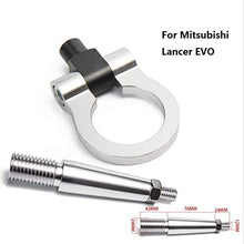 EPMAN Car Sport JDM Aluminum Forge Front Tow Hook Bar Front Rear for Mitsubishi Lancer EVO TK-RTHLPH006 (Sliver)