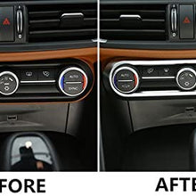 wroadavee Inner Console Air Conditioner Button Frame Cover Trim for Alfa Romeo Giulia 2017-2019