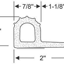 Steele Rubber Products RV White Sponge Rubber Wiper Seal - Adhesive Backed - Sold and Priced Per Foot 2" Wide 70-3711-265