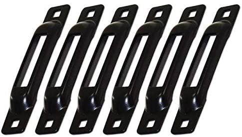 Snaplocs Black 6 Pack E-Track Single Strap Anchors SLSB6