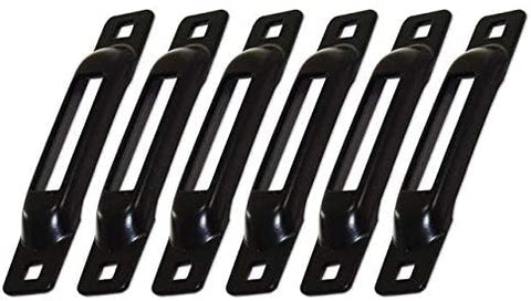 Snaplocs Black 6 Pack E-Track Single Strap Anchors SLSB6