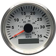ELING Waterproof GPS Speedometer 0-35MPH Speedo Gauge for Marine with Backlight 3-3/8'' (85mm) 9-32V (LED Shows Course not Odometer)