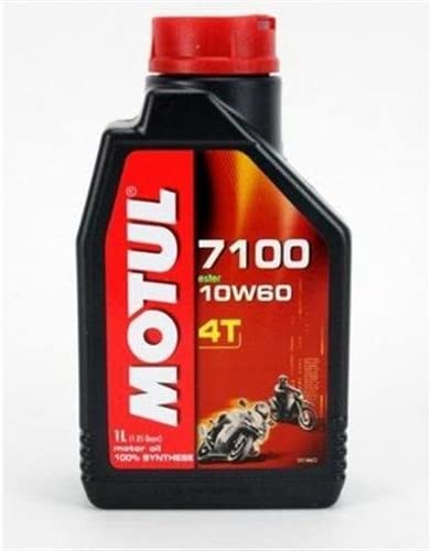 Motul Lubricants 102190 7100 4T 10W60 Synthetic Ester Motor Oil 1 Liter (ea) for Off-Roads (102190)