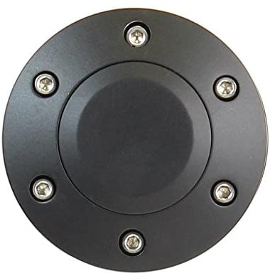 Black 6-Hole Universal Fit Aluminum Horn Button for Aftermarket Steering Wheels