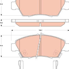 TRW TPC0948 Premium Ceramic Front Disc Brake Pad Set
