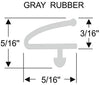 Steele Rubber Products - RV Hehr Jalousie Window Wedge Seal - Sold and Priced per Foot - 70-3841-254