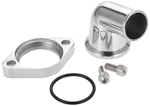 SHOUNAO New Aluminum Water Neck Swivel 15 Degree Fit for Chevy 327 350 454 396 (Color : Silver) (Silver)