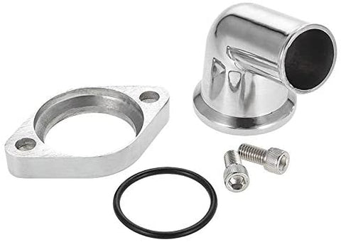 Fangfang New Aluminum Water Neck Swivel 15 Degree Fit for Chevy 327 350 454 396 (Color : Silver)