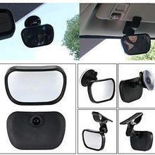 Car Baby Safety Observation Mirror 360 Degrees Suction Cup or Clip On Visor Rear View Mirror