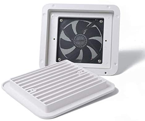 RV Caravan Truck Trailers Side Air Vent Ventilation Cooling Exhaust Fan 12V 0.2A