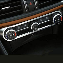 wroadavee Inner Console Air Conditioner Button Frame Cover Trim for Alfa Romeo Stelvio 2017-2019