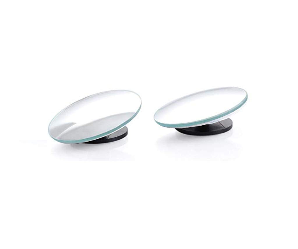 TRUE LINE Automotive 2 Piece Round Mirror Blind Spot Mirror Kit 360 Degree Adjustable Safety Stick on
