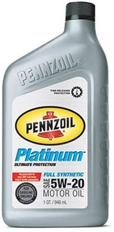 (Pennzoil Platinum Full Synthetic 5W20 Motor Oil - 1 Quart Bottle)