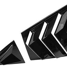 IKON MOTORSPORTS | Window Louvers Compatible With 20-21 Toyota Corolla Sedan | Carbon Fiber Print CFL Rear Window Louver 4Pc Set