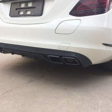 Fandixin W205 Diffuser, ABS Rear Bumper Lip Diffuser with Exhaust Tips for Mercedes Benz C Class W205 4-Door Sedan Base Model 2014-in