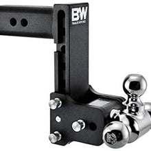 B&W Trailer Hitches Tow & Stow Receiver 1 7/8" x 2" x 2 5/16" with 2.5" Receiver - 7" Drop / 7.5" Rise Tri-Ball Hitch