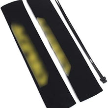 Weiyang Pair Black Neoprene Motorcycle Fork Gaiter Boot Seal Socks Covers Protector Durable Cable Ties for Extra Security