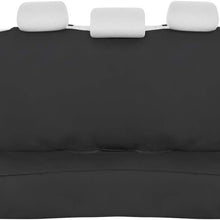 AllProtect Waterproof Neoprene Rear Bench Seat Cover for Car SUV Truck - Quick Install - Heavy Duty Universal Fit - for Work, Utility, Kids, Pets & Vehicle Protection (Solid Gray)
