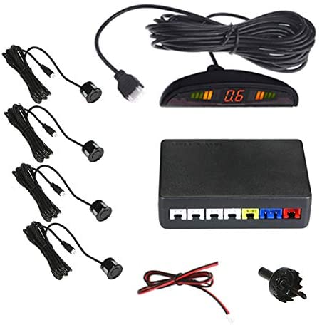 KKmoon Car Auto Reverse Backup Radar System 4 Parking Sensor with LED Display