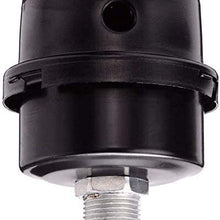 YuXuan Pavilion Replace 1/2" Thread Connector Air Compressor Muffler Filter Silencer 20mm Black Metal Intake Filter Silencer(2Pcs)