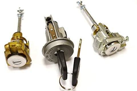 PT Auto Warehouse LS-24 - Ignition, Door Lock Cylinders with Keys Set - without Immobilizer