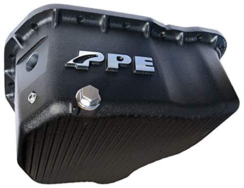 PPE High-Capacity Aluminum Deep Engine Oil Pan (Black) 114052120 Compatible with 2011-2016 Chevy/GMC 6.6L LML Duramax Diesel