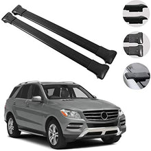 OMAC Roof Racks Cross Bars Carrier Cargo Racks Rail Aluminium Black Set 2 Pcs. for Mercedes M Class W166 2011-2015