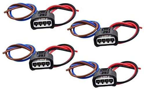 WFLNHB 4X New Ignition Coil Female Connector Plug Harness for Toyota Lexus 2azfe 1zzfe