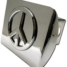 Elektroplate Chrome Peace Sign Chrome Metal Hitch Cover (Chrome/Chrome)