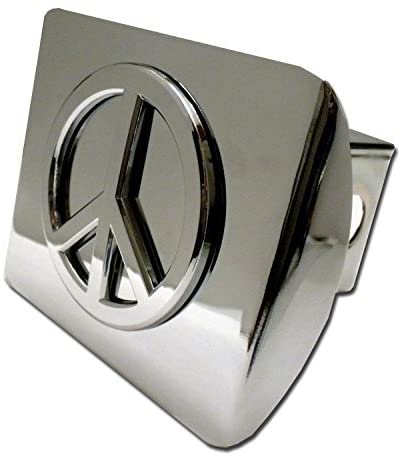 Elektroplate Chrome Peace Sign Chrome Metal Hitch Cover