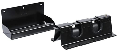 Double Holder for Cargo Bar Load Locks | Classic Rod Carrier, Bolt-on to Truck/Trailer/Warehouse/Garage Walls | 2-Piece: Restraint + Bottom Foot Protector