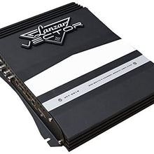 2-Channel High Power MOSFET Amplifier - Slim 800 Watt Bridgeable Mono Stereo 2 Channel Car Audio Amplifier w/ Crossover Frequency and Bass Boost Control, RCA input and Line Output - Lanzar VCT2010,BLACK