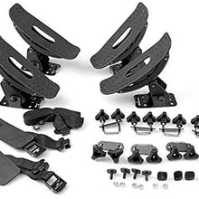 HANSCOSTAR 55" Clamp-Adjustable Raised Rail-Mount Roof Rack Cross Bar+Kayak Saddle Carrier