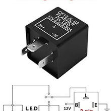 AggAuto 3 Pin CF13 Electronic LED Flasher Relay Fix Car Motorcycle Turn Signal Light Bulbs Automotive Relay 12V DC 0.02-20A