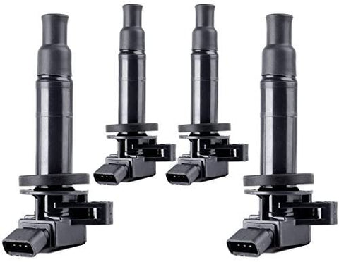 ECCPP Ignition Coils Pack of 4 Ignition Coils Replacement for Toyo-ta Corolla 1.8L L4 for Chev-rolet Prizm 1.8L L4 for Ponti-ac Vibe 1.8L L4 Vin L1999-2008 UF247 UF315 C1249