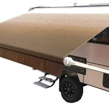 ALEKO Motorized Retractable RV Trailer Awning for Home or Camper- 12x8 Ft - Black Stripes