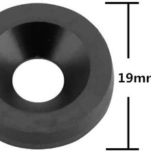 DEDC 20 Pcs Black Aluminum Fender Bumper Washer Bolt, Engine Bay Dress Up Fastener Kit for Car License Plate Frame, Fender, Bumper, M6x20mm