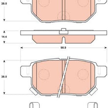 TRW TPC1354 Premium Ceramic Rear Disc Brake Pad Set