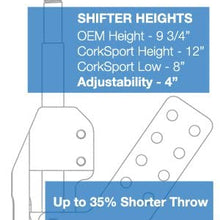 CORKSPORT 2012-2013 Mazdaspeed 3 Only - 2-Way Adjustable Short Shifter - 6061-T6 Aluminum (Axl-6-963-12)