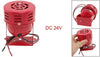 uxcell DC 24V Metal Red Housing Siren Horn Alarm 114dB for Truck Car