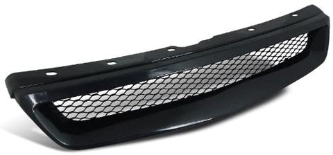 Spec-D Tuning HG-CV99TR Honda Civic Ex Dx Lx Black Type R Style Metal Mesh Front Hood Grille